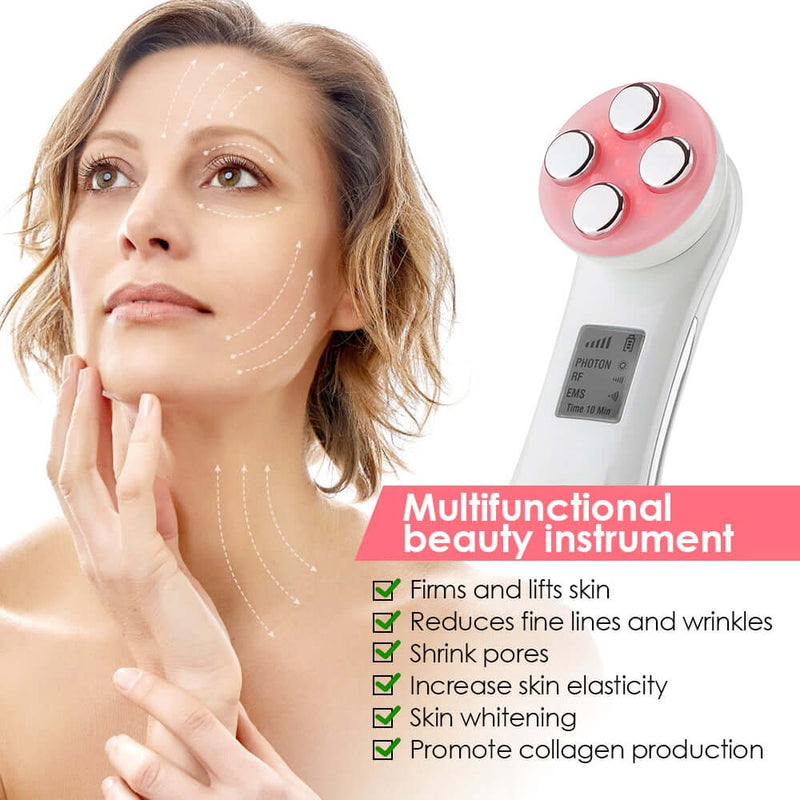 Multifunctional LED Facial RF Skin Rejuvenation EMS Mesotherapy Device