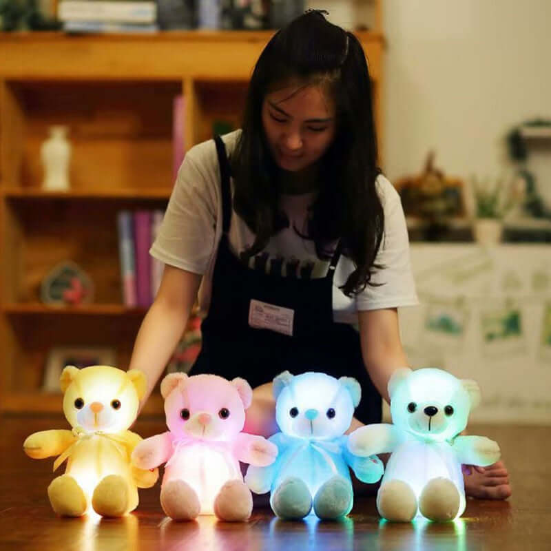 "Luminous LED Glowing Teddy Bear Plush Toy - Christmas Gift for Kids"