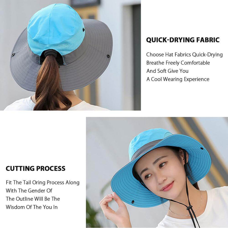 Ladies Summer Hat with Ponytail Hole Cooling Mesh Ponytail Hole Cap