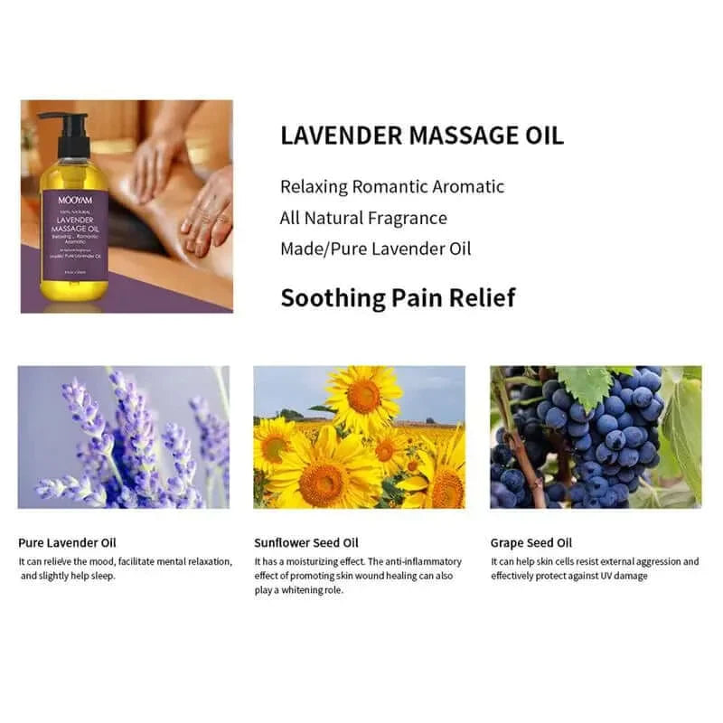"Lavender Body Sculpting Oil: Relax, Tone, Massage, Enhance"