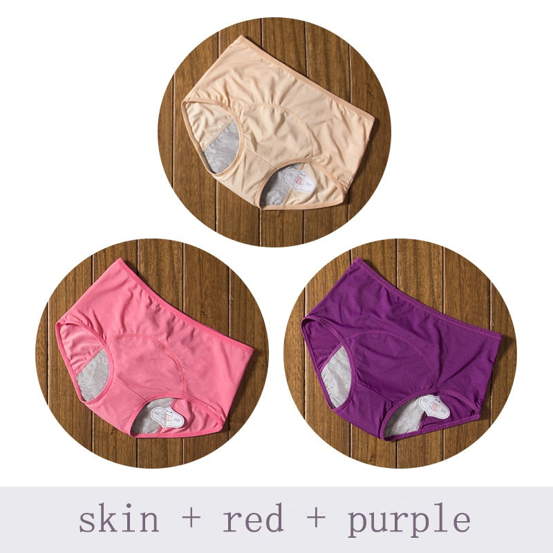 3pcs Leakproof Menstrual Panties for Women