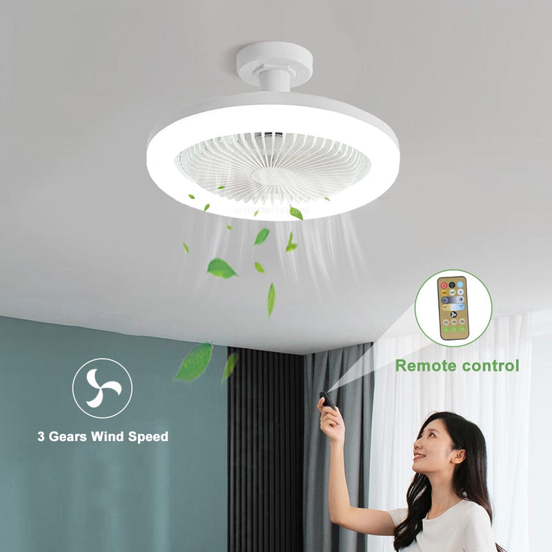 Rotation Way Ceiling Fan  with 3 Wind Modes and Remote Control Functionality