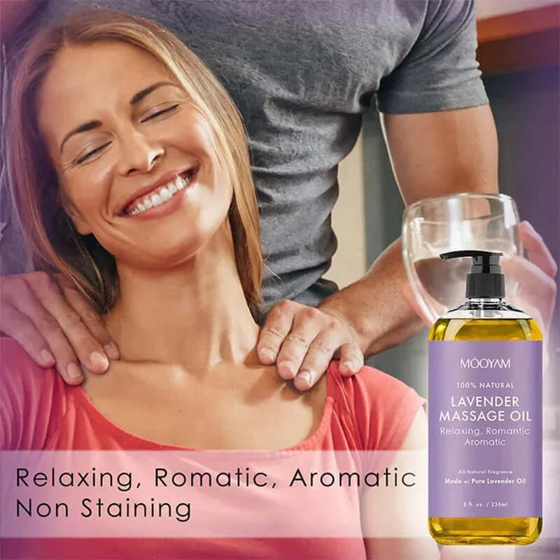 ""Lavender Massage Oil: Organic, Relaxing, Anti-Cellulite"