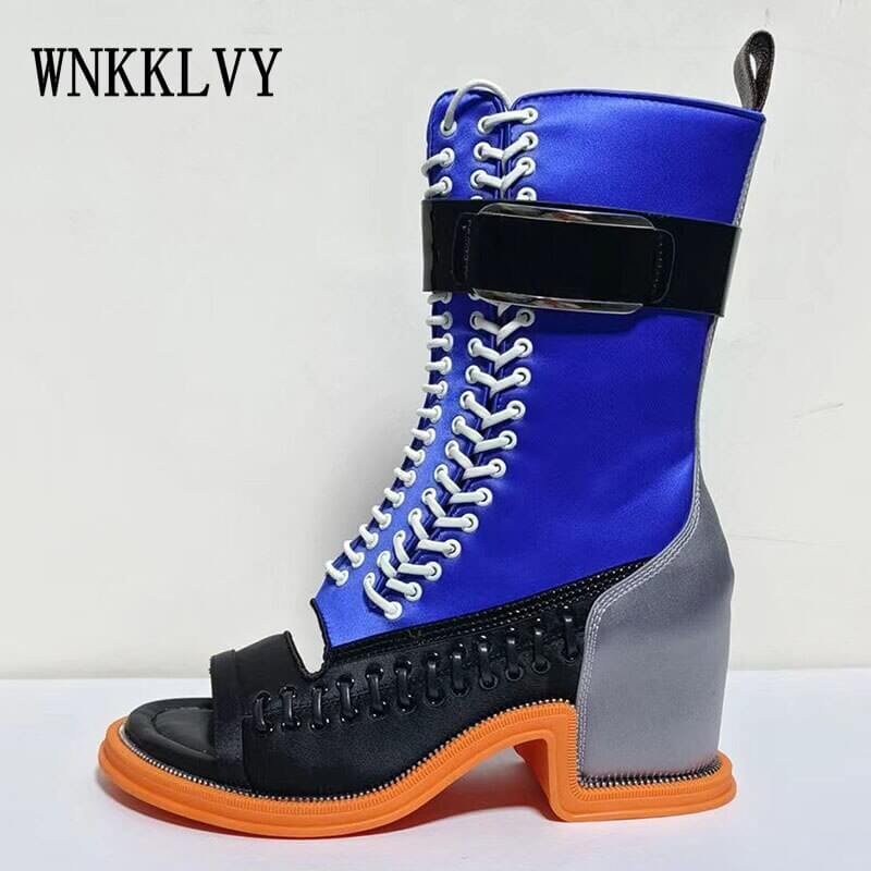 " High Heel Sandals with Duckle Strap - Women's Fashion"