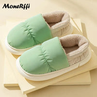 "Warm Waterproof Winter Slippers for Men and Women - Indoor/Outdoor Footwear"