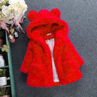 "Warm Toddler Girl Winter Coat | Faux Fur Snowsuit 1-7y"