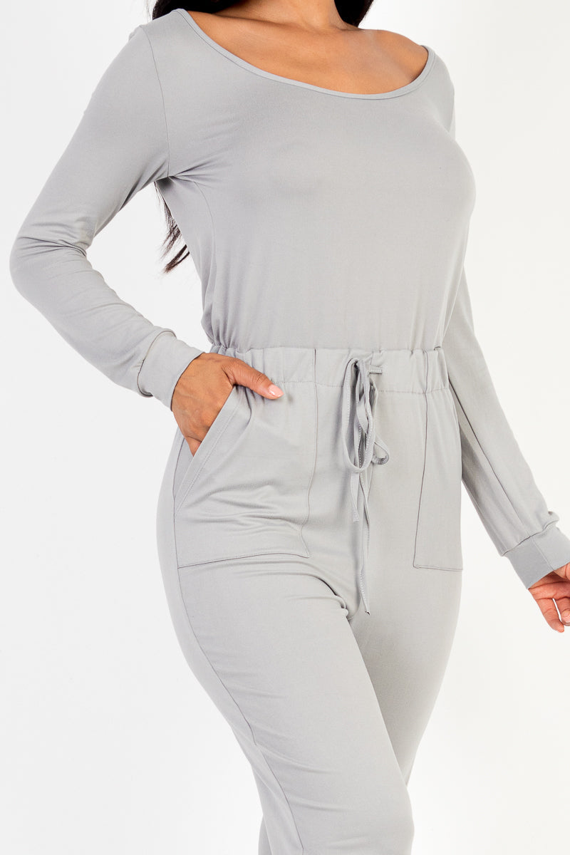 Capella Tie-Waist Long Sleeve Jumpsuit