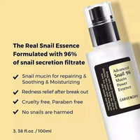 Snail Mucin 96% Power Repairing Essence, Face Cream Hydrating Serum Shrink Pores