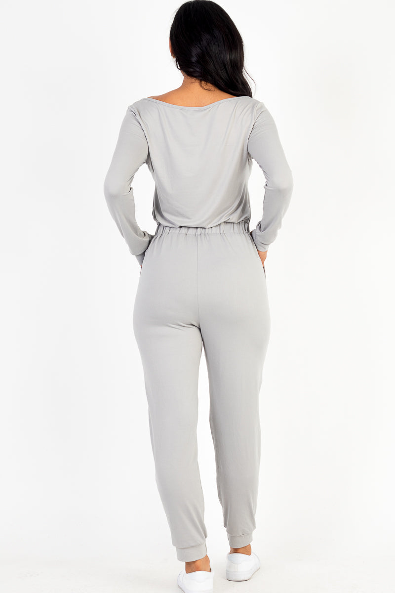 Capella Tie-Waist Long Sleeve Jumpsuit