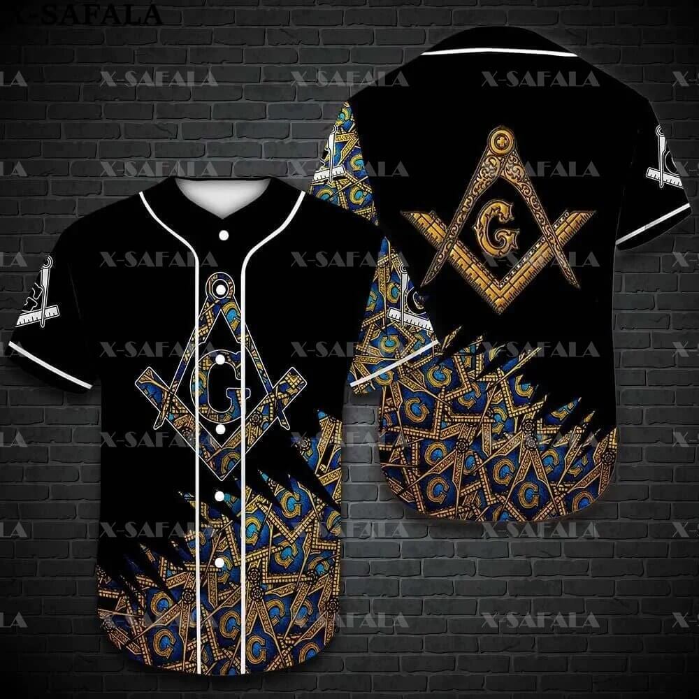 Custom Name Love FREEMASON Baseball Jersey Summer Men's Oversized Tee