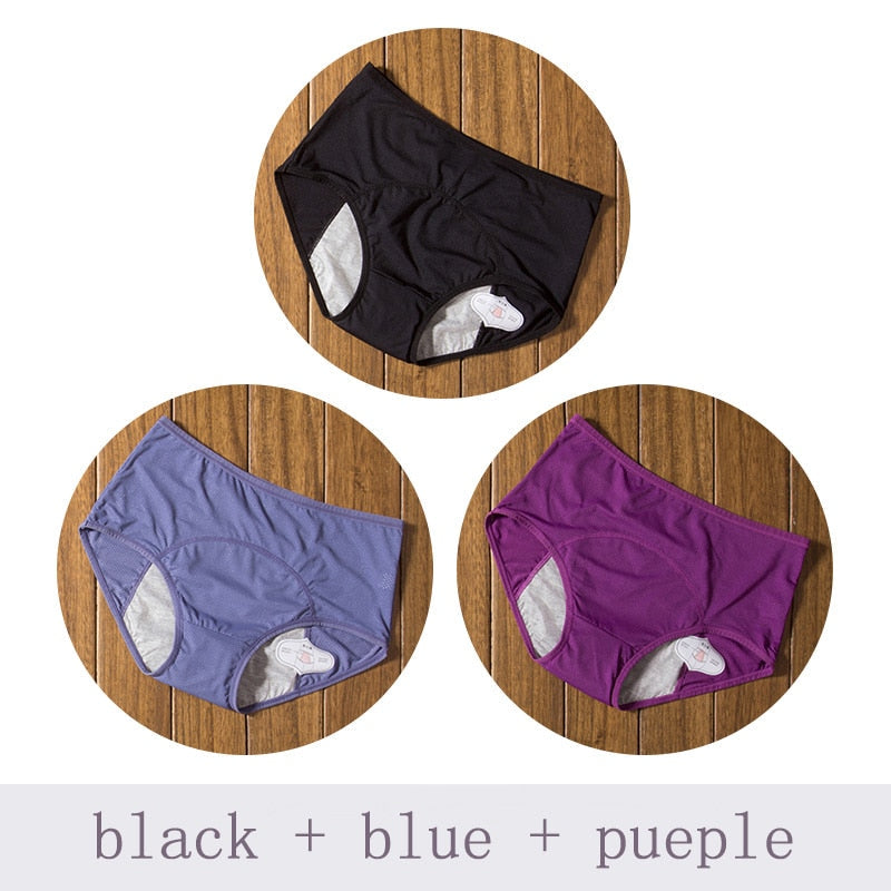 3pcs Leakproof Menstrual Panties for Women