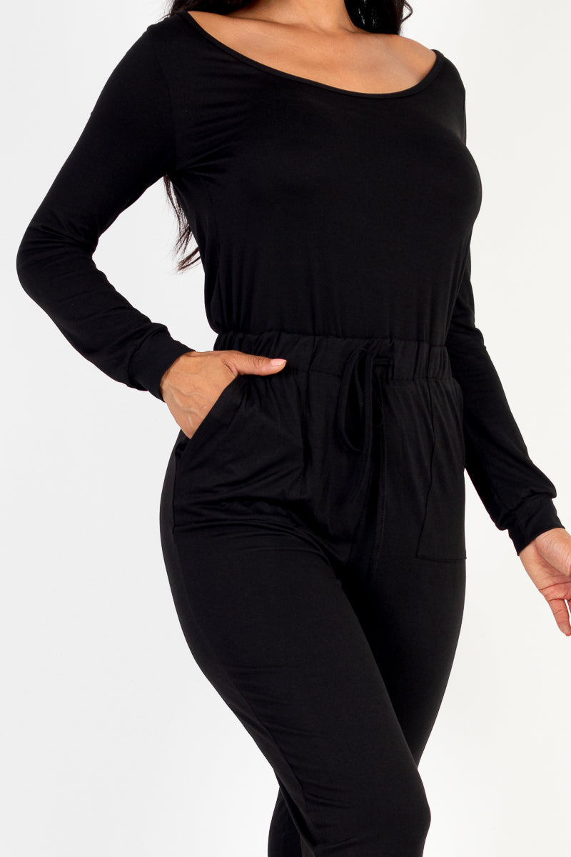 Capella Tie-Waist Long Sleeve Jumpsuit