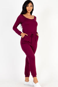 Capella Tie-Waist Long Sleeve Jumpsuit