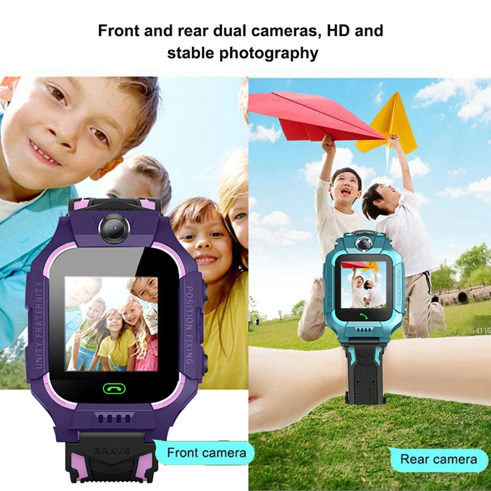 "Q19 Kids Smart Watch: Dual Camera, GPS, SOS, Voice Chat & More!"