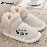 "Warm Waterproof Winter Slippers for Men and Women - Indoor/Outdoor Footwear"