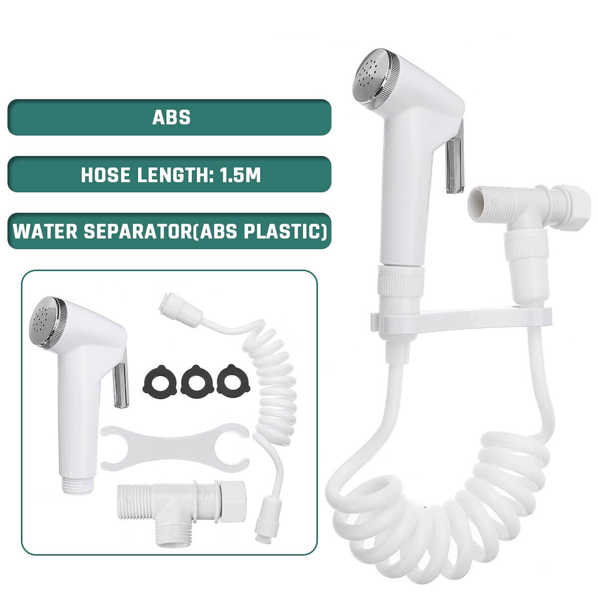 Portable ABS Bidet Sprayer Set, hand held, Portable, rechargeable bidet set