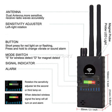 G528B Dual Antenna Hidden Camera Detector