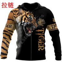 Animal Lion 3D Printed Men Hoodies Unisex Casual Pullover Zip Hoodie