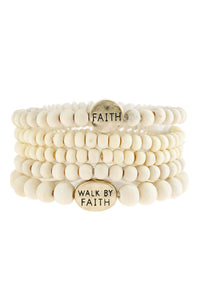 "Faith" natural stone bracelets