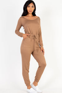 Capella Tie-Waist Long Sleeve Jumpsuit