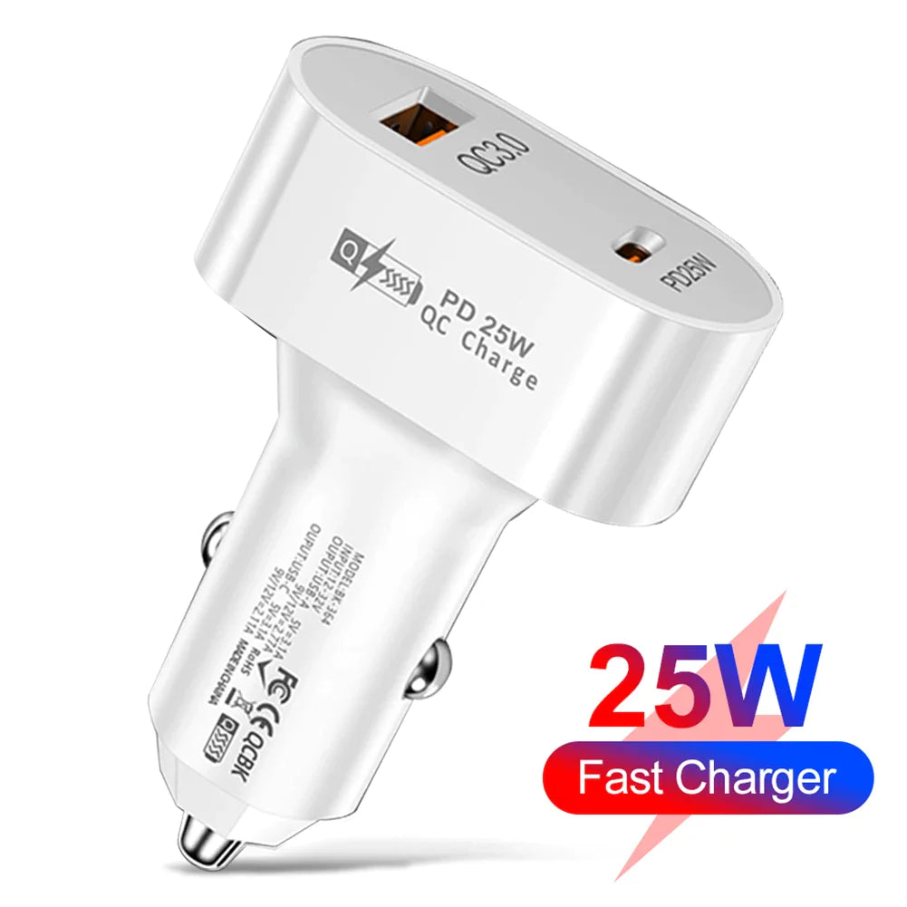 Charge All Your Devices at Once with the 120W 4 in 1 Retractable Car Charger USB Type C Cable for iPhone, and Samsung