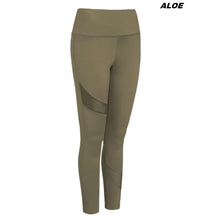 High-Waist Asymmetric Mesh Panel Leggings