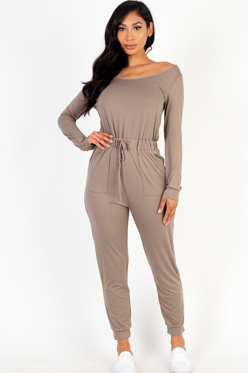 Capella Tie-Waist Long Sleeve Jumpsuit