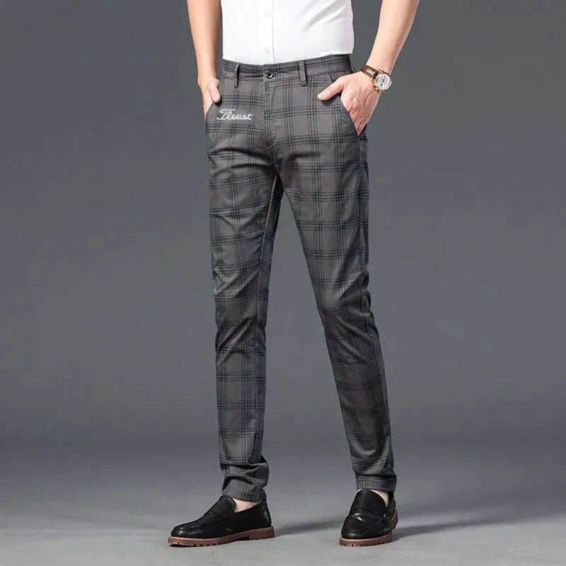 Spring and Autumn Golf Pants Men's Pants Striped Slim Fit Quick Drying Pants Golf Pants Men's Sports Pants