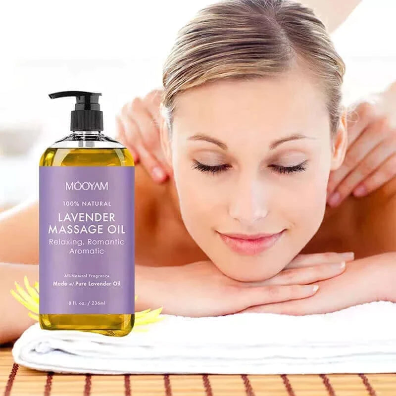 ""Lavender Massage Oil: Organic, Relaxing, Anti-Cellulite"