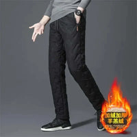 "Winter Lambswool Men's Jogger Pants: Warm, Thicken, and Waterproof"