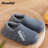 "Warm Waterproof Winter Slippers for Men and Women - Indoor/Outdoor Footwear"