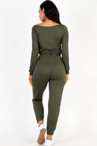 Capella Tie-Waist Long Sleeve Jumpsuit