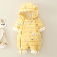 Warm Winter Wear for Baby Boys & Girls | Cotton Overalls Snowsuit"