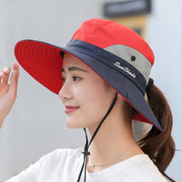 Ladies Summer Hat with Ponytail Hole Cooling Mesh Ponytail Hole Cap