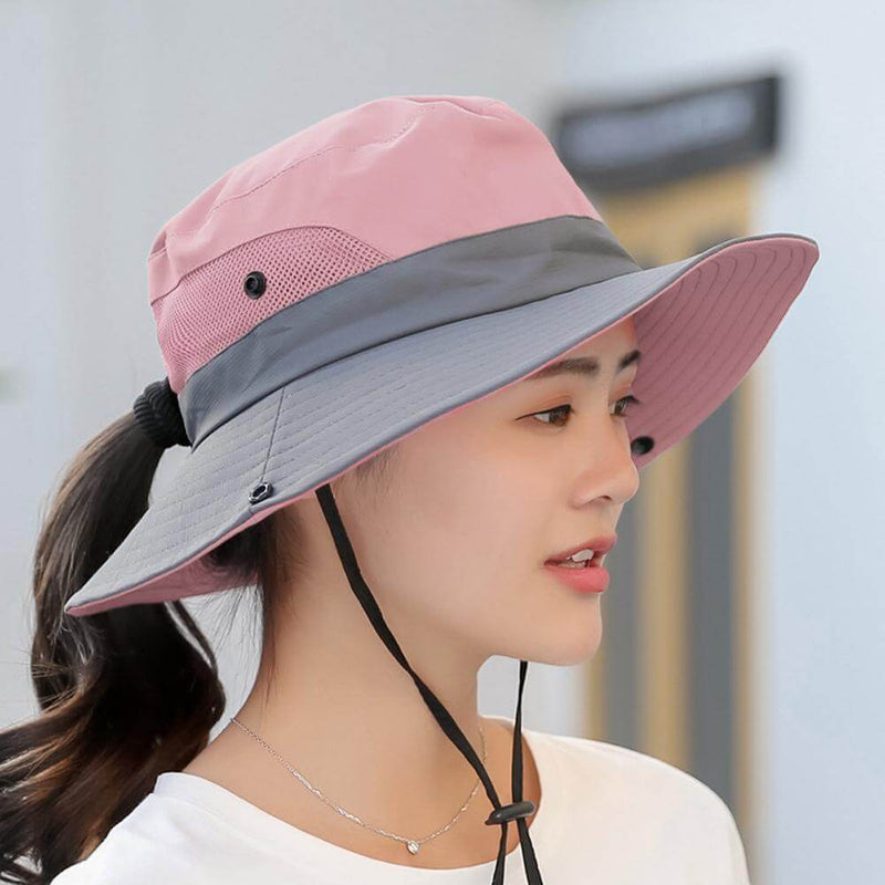 Ladies Summer Hat with Ponytail Hole Cooling Mesh Ponytail Hole Cap