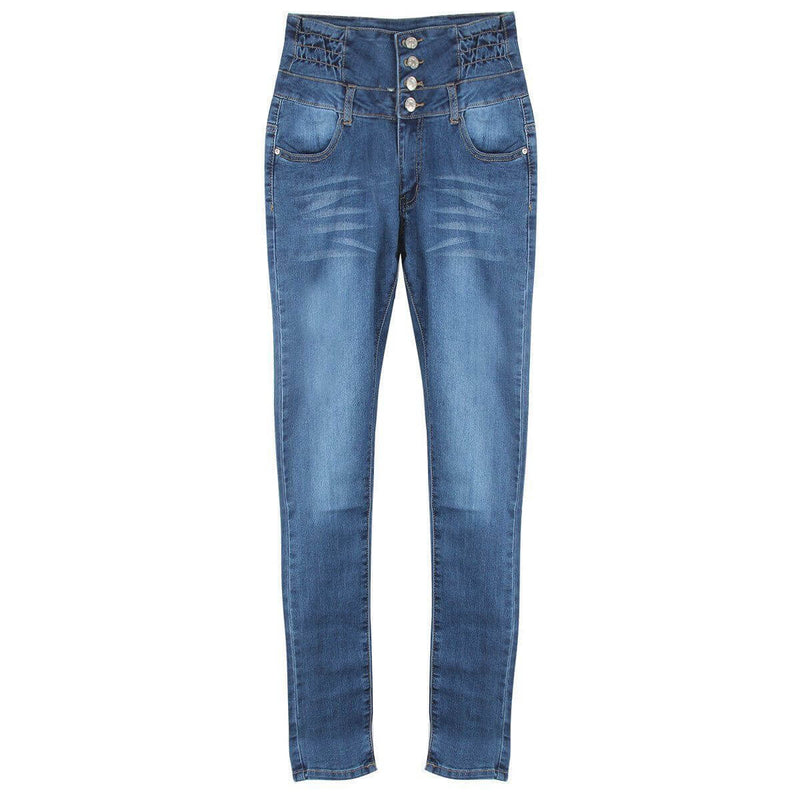 High Waist Denim Pencil Pants