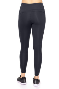 High-Waist Asymmetric Mesh Panel Leggings