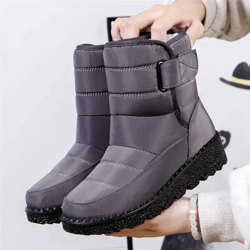 Cozy and Stylish Women's Snow Boots, Slip-On, Waterproof, and Plush