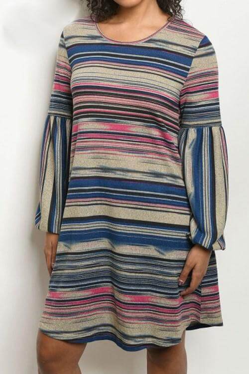 Stripe Long Sleeve Dress