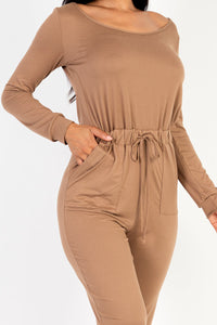 Capella Tie-Waist Long Sleeve Jumpsuit