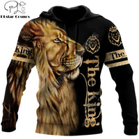 Animal Lion 3D Printed Men Hoodies Unisex Casual Pullover Zip Hoodie