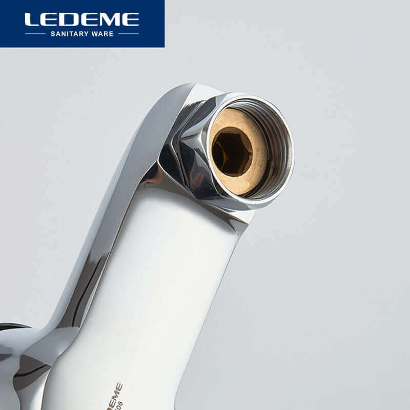 "LEDEME Bidet Faucet: Hot/Cold Water Mixer, Double Switch"