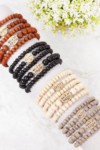 "Faith" natural stone bracelets