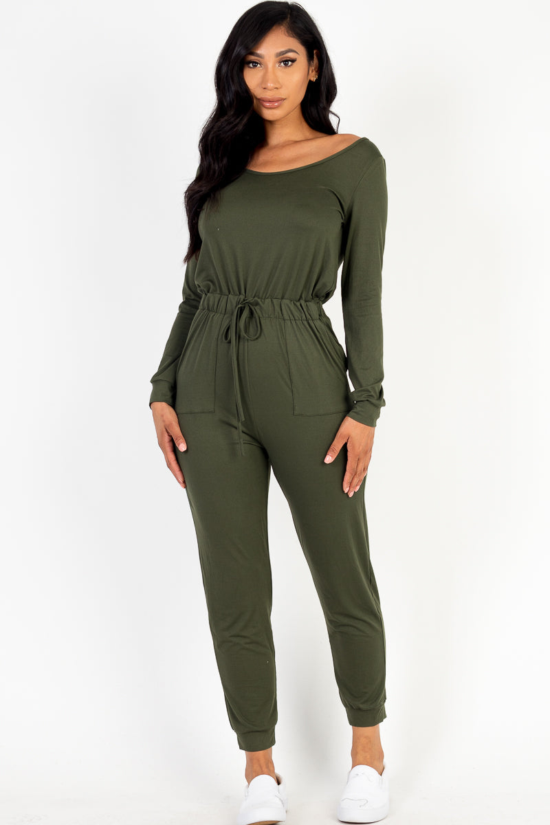 Capella Tie-Waist Long Sleeve Jumpsuit