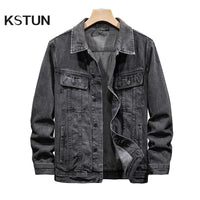 Spring & Autumn Men's Denim Jacket Black Casual Fashion Classic