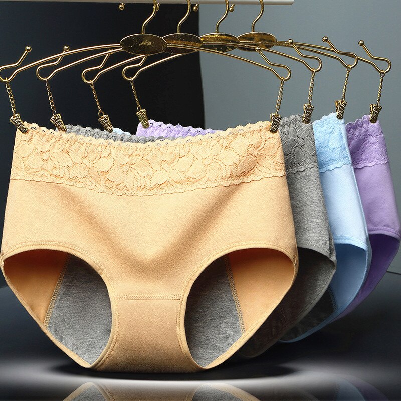 Menstrual Period Panties Leak Proof High Waist Warm Physiological Pants Cotton