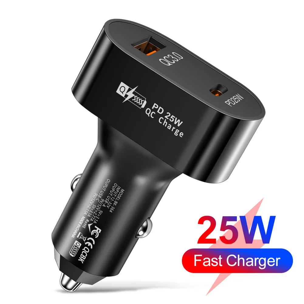 Charge All Your Devices at Once with the 120W 4 in 1 Retractable Car Charger USB Type C Cable for iPhone, and Samsung