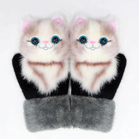 Winter Gloves Girls Christmas Gifts Kids Adults Gloves 5-15 Years Winter Warm