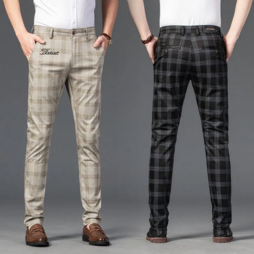 Spring and Autumn Golf Pants Men's Pants Striped Slim Fit Quick Drying Pants Golf Pants Men's Sports Pants