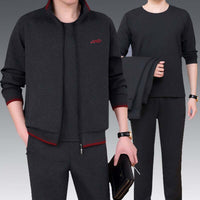 "3-Piece Men's Sweat Suit Set - Stylish and Casual Sportswear Set"